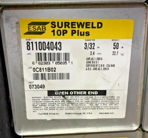 | 25 lbs. | ESAB Sureweld 10P Plus 811004043 Stick Electrodes AWS A5.1 E6010 - Picture 1 of 1