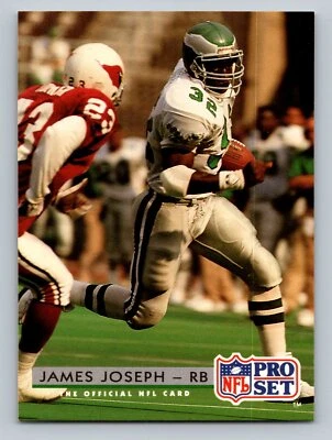 1992 Pro Set #284 James Joseph   Philadelphia Eagles - Image 1 of 2