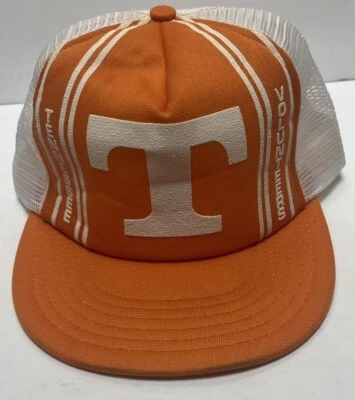 Gorra de camionero vintage Tennessee Volunteers UT Snapback - malla naranja y blanca Foto 1 de 4