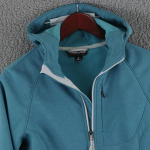 Sudadera con capucha Kirkland Signature para mujer S azul con cremallera cintura ceñida (675) - Imagen 1 de 19