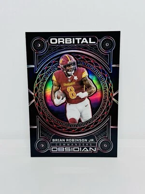 2023 Obsidian BRIAN ROBINSON Orbital Electric Etch Red 10/10 Commanders #24 - Image 1 of 2
