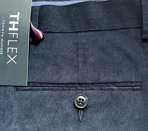 Tommy Hilfiger Herren Modern Fit Solid Cord Hose Navy B4HP - Bild 1 von 12