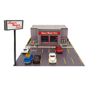 1/64 Slot Car Dealership Building Fits AFX, Aurora Race Track, Hotwheels Diecast - Picture 1 of 8