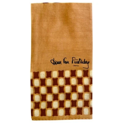Vintage Diane Von Furstenberg Handkerchief Cotton Geometric Pocket Square 17.5" - Image 1 of 4