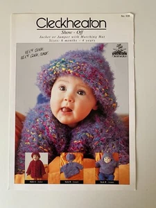 Cleckheaton Knitting Pattern Leaflet No. 339 Baby Toddler Jacket Jumper Hat - Picture 1 of 2
