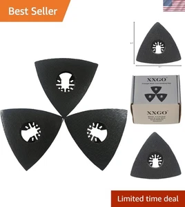 3 Pcs 3-1/8 Inch Hook & Loop Triangular Sanding Pads for Oscillating Multi Tool - Foto 1 di 12