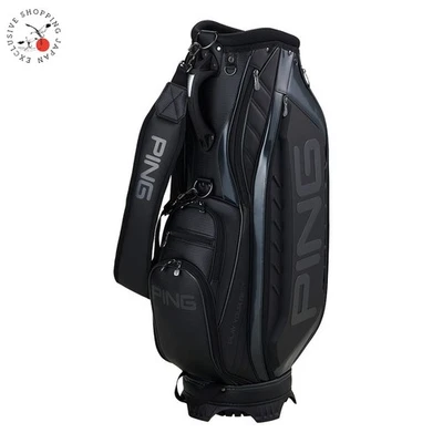 Ping Golf Authentic Cart Bag 9in 5-way Enamel Full-Open Pocket Black/Black 2025 - image 1 of 4