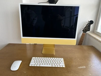 Apple iMac 24" M1 8gb RAM 256gb SSD 2021 Gold MGPK3LL/A Desktop Computer   - Image 1 of 4