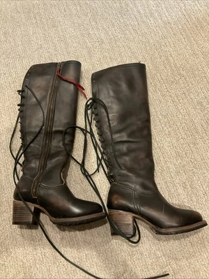 Botas de cadarço LN~FREEBIRD por Steven ICELAND altura couro shearling joelho 6 - Imagem 1 de 4