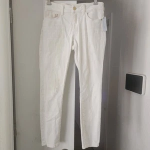 NEU Anthropologie Pilcro Script Gr. 25 Petite Ivory White Hose Jeans DISTRESSED - Bild 1 von 8