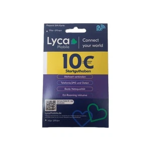 karta sim lycamobile 10€ saldo startowe - Zdjęcie 1 z 1