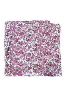 Vintage Laura Ashley Pink Roses 100% Cotton Floral Flat Sheet Queen Size - Picture 1 of 4