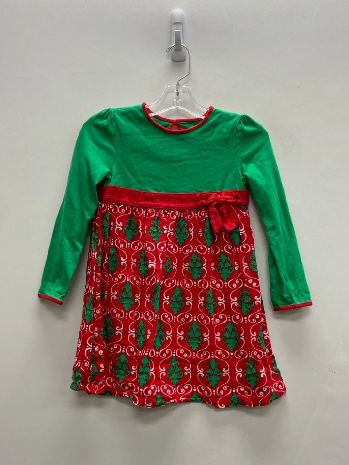 Vestido para niña J. Caqui TALLA 6 verde rojo/blanco Foto 1 de 1