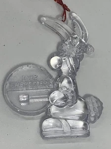 Vintage 1992 Energizer Bunny Clear Plastic Christmas Ornament Limited Edition - Bild 1 von 3