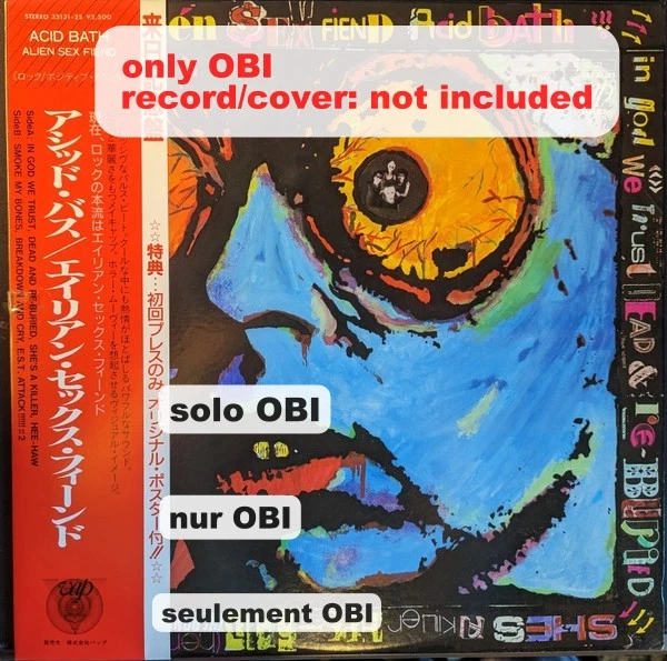 ALIEN SEX FIEND Acid Bath Japan ( 35131-25 ) ***Only OBI*** Foto 1 de 1