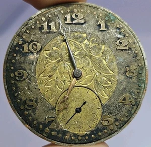 Helbros 12s 17j Geneva Swiss 39.66mm Pocket Watch Movement For Parts/Repair - Picture 1 of 12