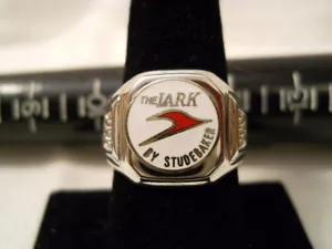 STUDEBAKER LARK 1959-66 Nickel Silver Ring Enamel Chrome Medallion Choice Size - Picture 1 of 10