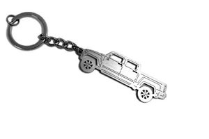 Car Keychain Fit Hummer H3 SUT Stainless Steel Gift Key Ring SV Design - Picture 1 of 6