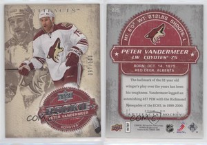 2008-09 Upper Deck Artifacts Silver /100 Peter Vandermeer #225 Rookie RC