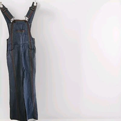 RARE Vintage 1970s Faded Glory Denim Rainbow Overalls Size 7 - Image 1 of 4