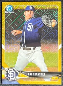 2018 Bowman Chrome Prospects Cal Quantrill #BCP115 Mojo Gold Refractor #/50 - Picture 1 of 2