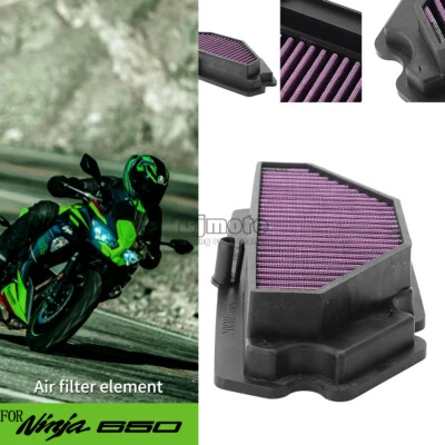 Air Intake Filter Cleaner For Kawasaki NINJA ABS EX650 ABS 2013 2014 2015 Foto 1 de 4