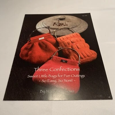 Three Confections: Sweet Little Bags for Fun Outings-Noni Knitting Pattern #125 - Image 1 of 4