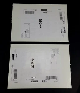 (Lot of 2) Ikea BILLY Extra Shelf with Metal Supports White 14x10" 102.652.93 - Picture 1 of 4