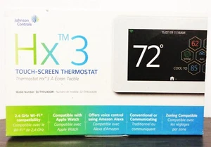 Johnson Controls Hx3 Touch-screen Thermostat ~ Programmable Wi-Fi S1-THXU430W - Picture 1 of 6