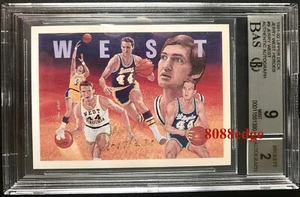1991-92 UPPER DECK HEROES AUTO: JERRY WEST #/2500 FADED AUTOGRAPH BAS/BGS 9 MINT - Bild 1 von 2