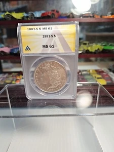 Dólar Morgan 1881-S ANACS MS.61 #7591896 - Imagen 1 de 6