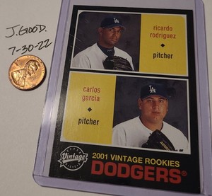 2002 Upper Deck Vintage LA Dodgers Rookies Ricardo Rodriguez/Carlos Garcia #188
