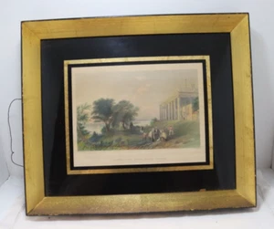 Art Litograph Framed Washington's House, Mount Vernon W H Bartlett B Wallis - Picture 1 of 9