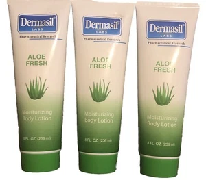 (3) Dermasil Aloe Fresh Lotion Moisturizing Body Fast Absorbing Formula 8fl oz - Picture 1 of 3
