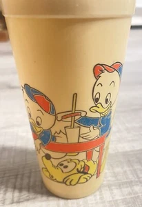 Vintage Disney Glass Donald Duck Huey Dewey Louie Eagle Plastics Walt Disney - Picture 1 of 5