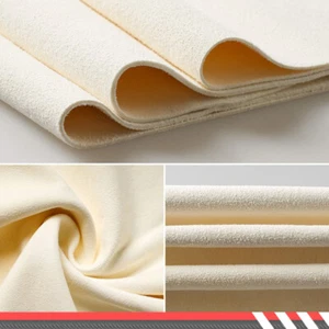Natural Suede Leather Car Cleaning Cloth Car Wash Absorbent Drying Shammy Towel - Picture 1 of 9