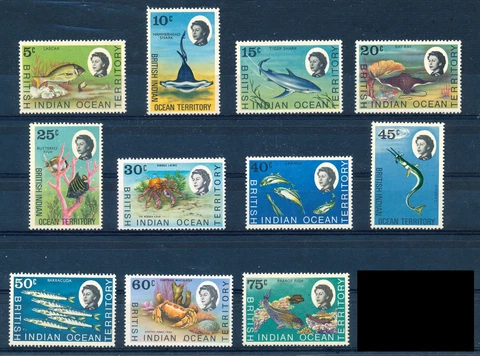 BRITISH INDIAN OCEAN TERRITORY 1968 DEFINITIVES SG16/24  MNH Cover