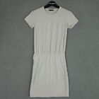 James Perse Dress Womens 0 Beige Blouson T-Shirt Stretch Casual Mini Slub Knit