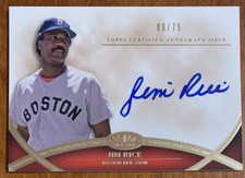 Jim RICE 2012 Topps Tier One Crowd Pleasers AUTO #CPA-JR 6/75 Red Sox HOFer