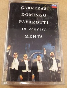 The Three Tenors In Concert (Mehta) : Vintage Tape Cassette Album from 1990 - Picture 1 of 3