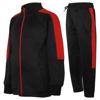 A2Z 4 KIDS® Kinder Mädchen Jungen Fleece Trainingsanzug Schule PE Kit Rot Jogginghose & Hoodie Set