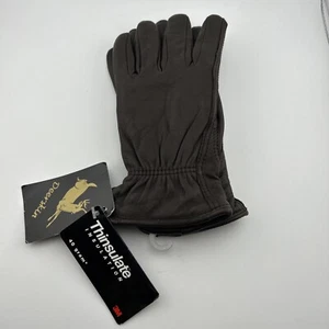Women's Deerskin Leather 40G Thinsulate Gloves size S Winter Brown - Picture 1 of 4