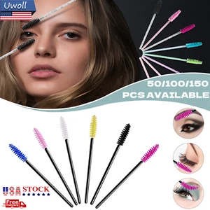 Disposable Eyelash Brush Mascara Wands Applicator Eyebrow Brush Makeup Tool US - Picture 1 of 25
