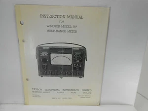 WINDSOR 88A MULTI-RANGE METER INSTRUCTION MANUAL Taylor Electrical Instruments - Picture 1 of 2