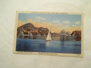 Nevada Postcard Eight Meter racing yacht loke on Lake Mead Boulder dam NV - Picture 1 of 2