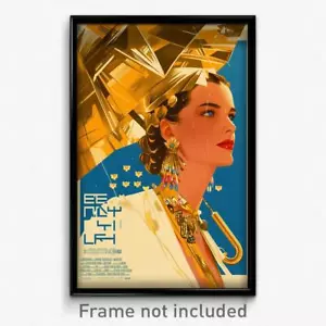 Griechisches Filmposter - Mädchen fühlt sich sehnsüchtig, elegantes Gold (Griechenland Film Kunst Druck) - Bild 1 von 1