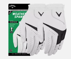 NEW 2024 Callaway 2-Pack Weather Spann Men's Golf Gloves (2 Gloves) - Picture 1 of 2