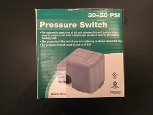 ProPlumber Plastic/Steel Pressure Switch 30-50 PSI NIB PPS3050 - Picture 1 of 4