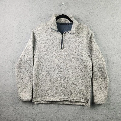 BEVERLY HILLS POLO CLUB Men's Quarter Zip Pullover Sweater, Size M in Heathered - Image 1 of 4
