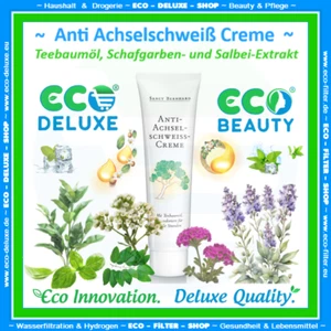 Anti Achselschweiß Creme 100ml ☘️ Teebaumöl, Schafgarben- & Salbei-Extrakt 🛒 - Bild 1 von 5